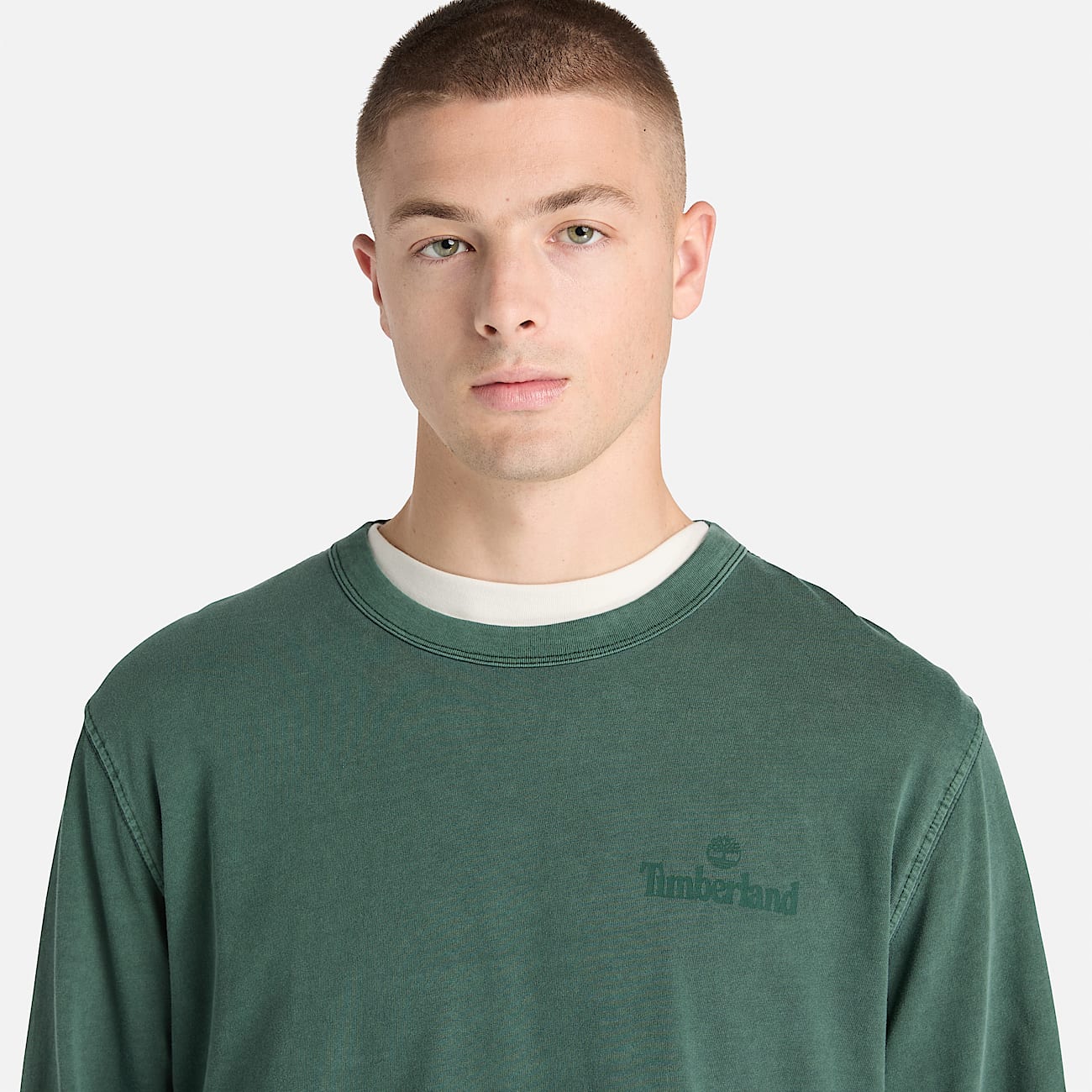 Haut  manches longues teint en pice South Cabot pour hommes TBL Dlav sarcelle fonce ALT3