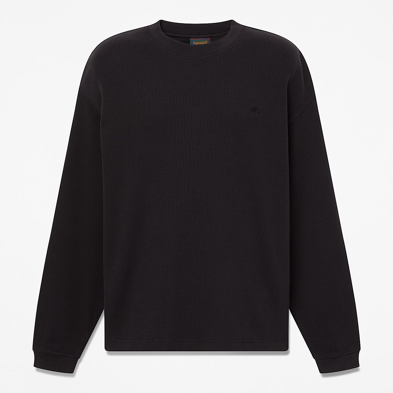 Mens Heavyweight LongSleeve Waffle TShirt TBL Black HERO