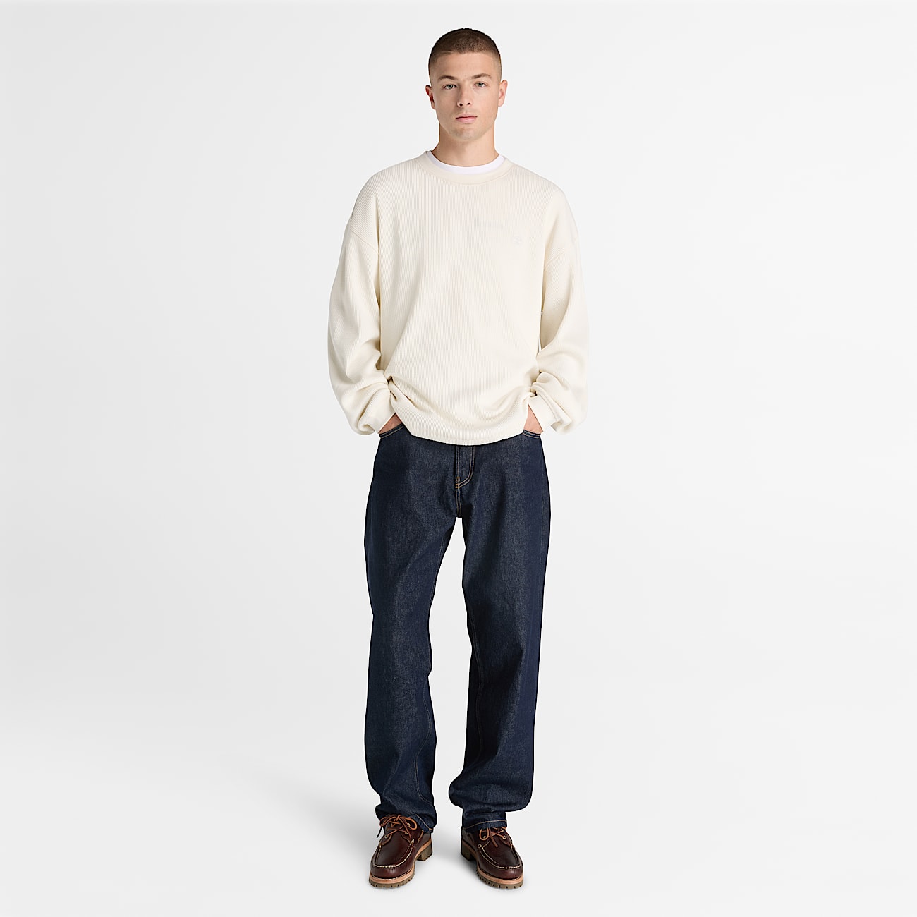 Men's Heavyweight Long-Sleeve Waffle T-Shirt - thumbnail 3