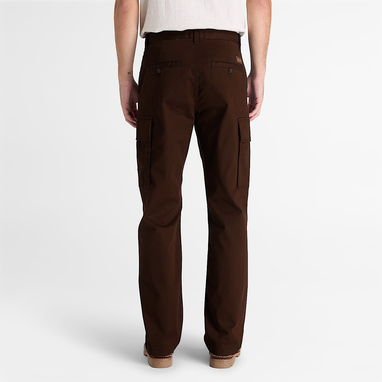 Pantalon cargo en serg pour hommes TBL Brun fonc ALT8