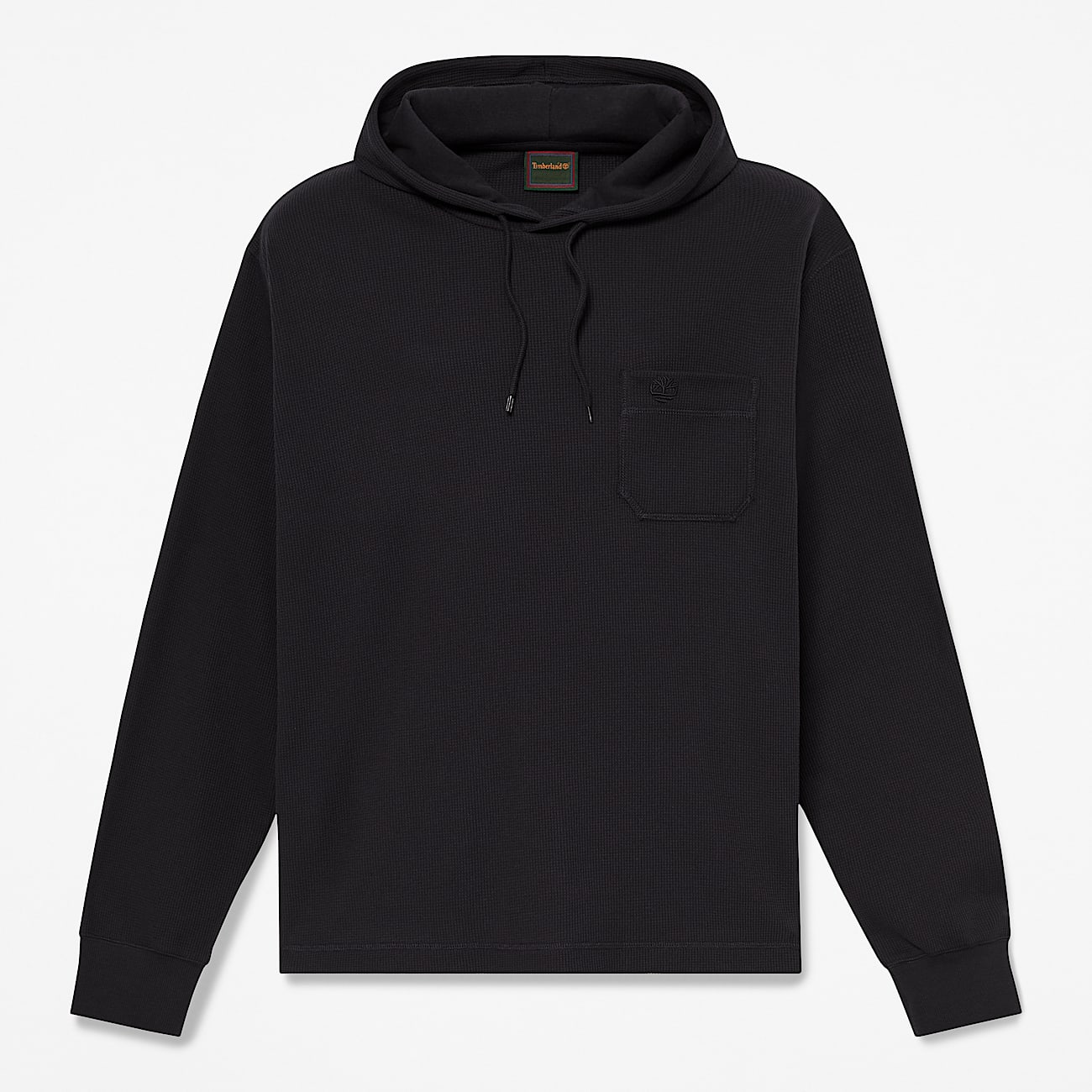 Mens Wharf River Waffle Hoodie TBL Black HERO