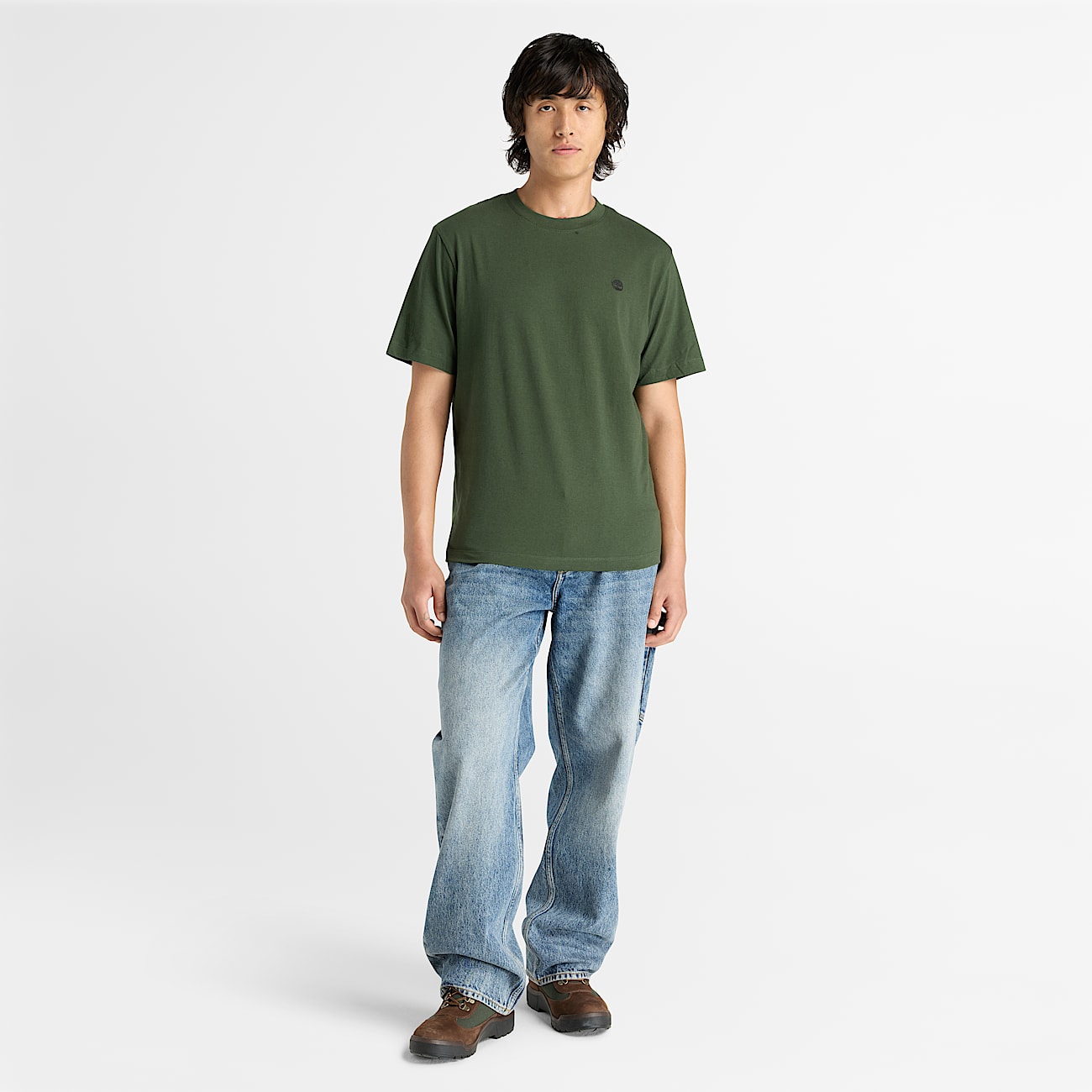Mens Oyster River Regular ShortSleeve TShirt TBL Dark Green ALT2