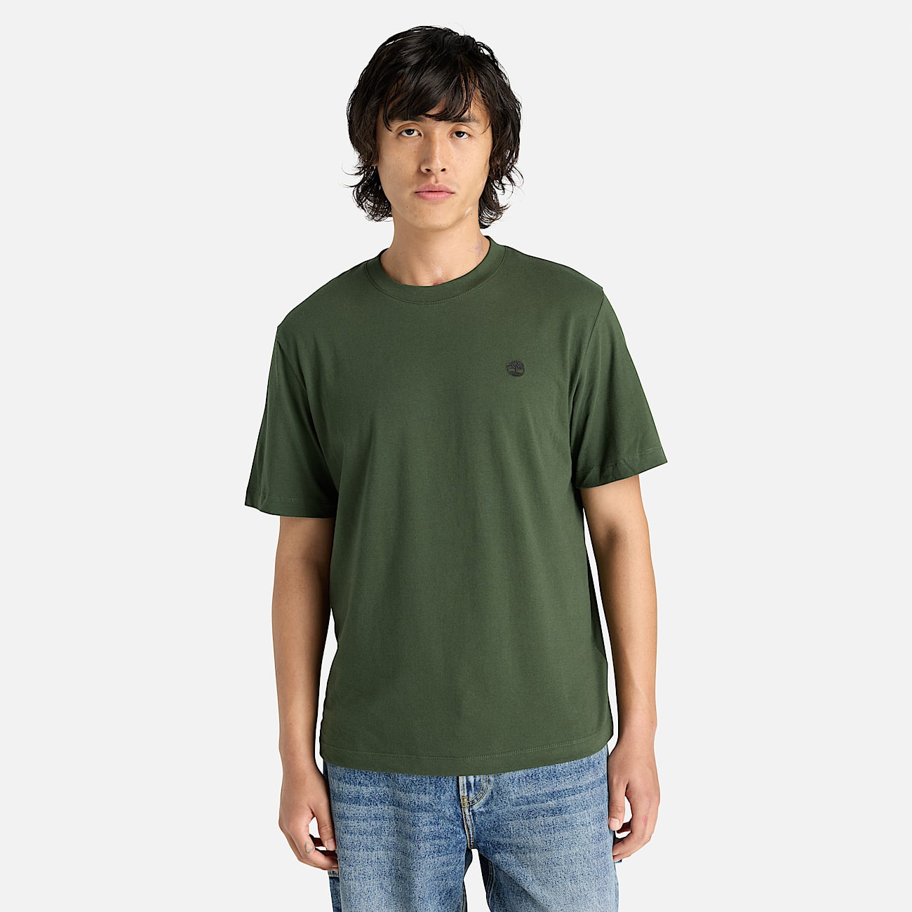 Mens Oyster River Regular ShortSleeve TShirt TBL Dark Green ALT1