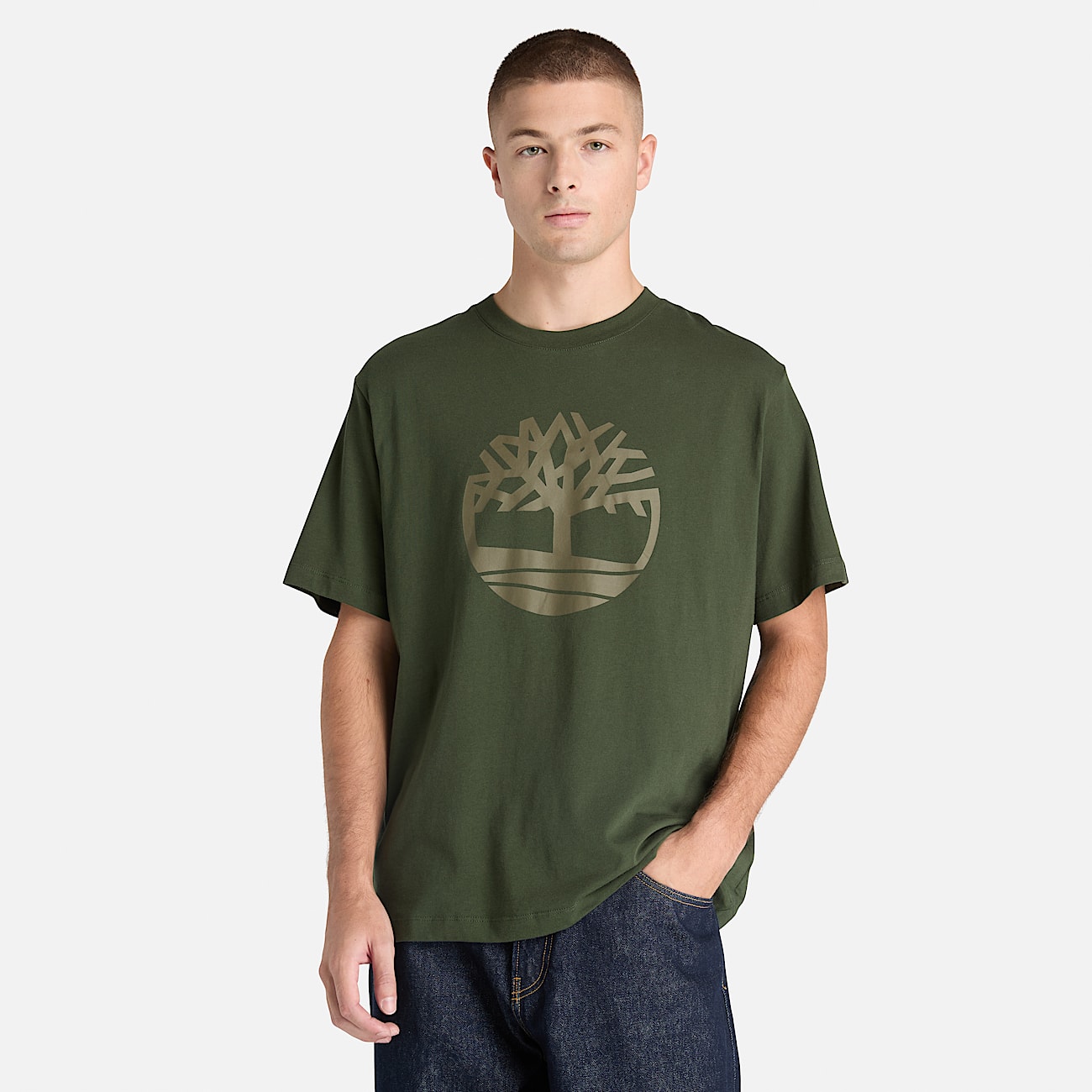 Mens Northwood Tree Logo ShortSleeve TShirt TBL Dark Green ALT1