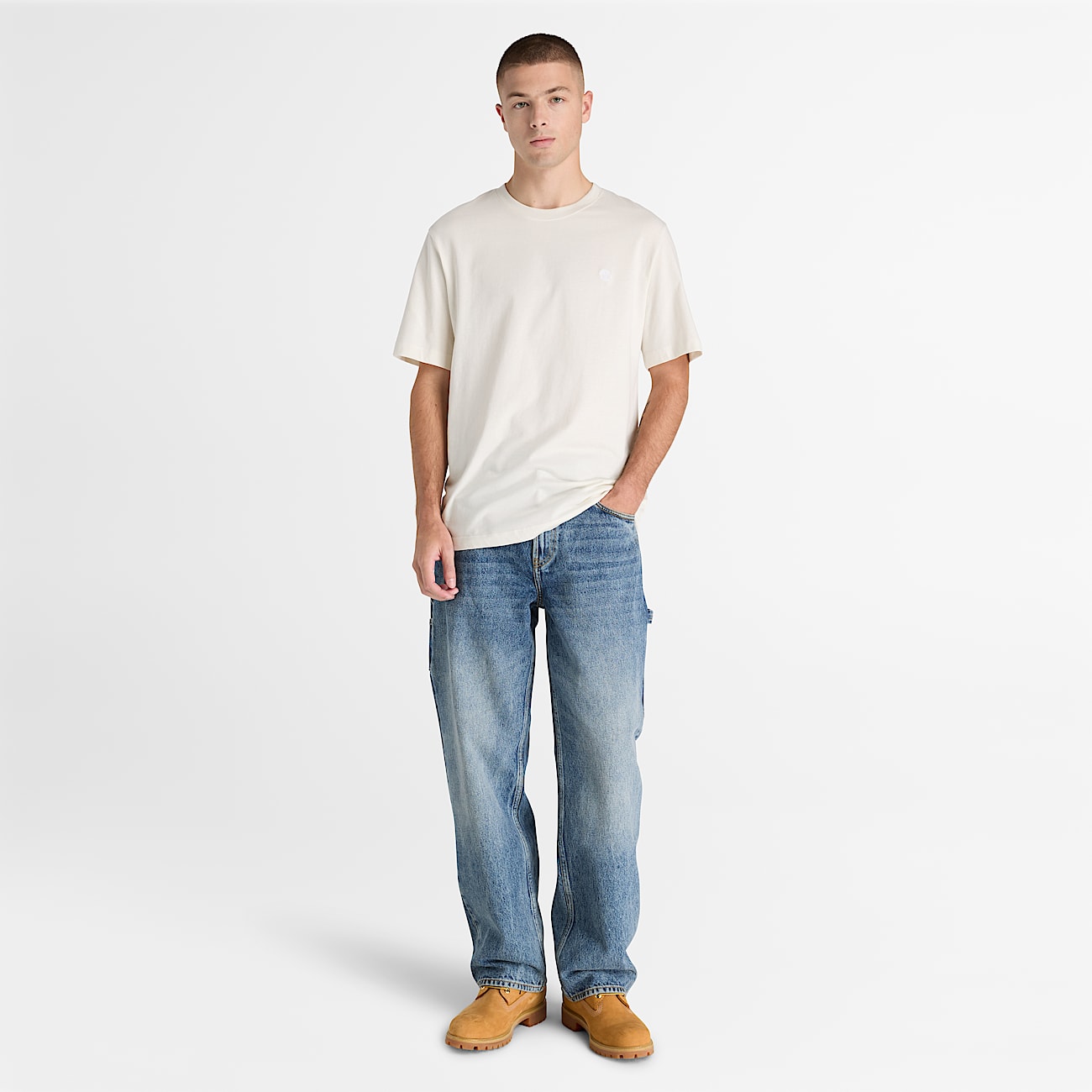 Mens Oyster River Regular ShortSleeve TShirt TBL Vintage White ALT2