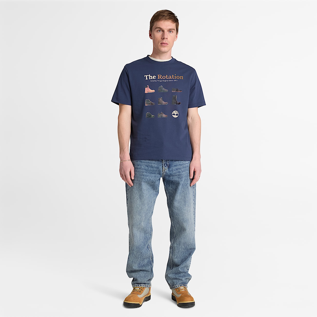 Mens Iconic Footwear ShortSleeve TShirt TBL Mood Indigo ALT2