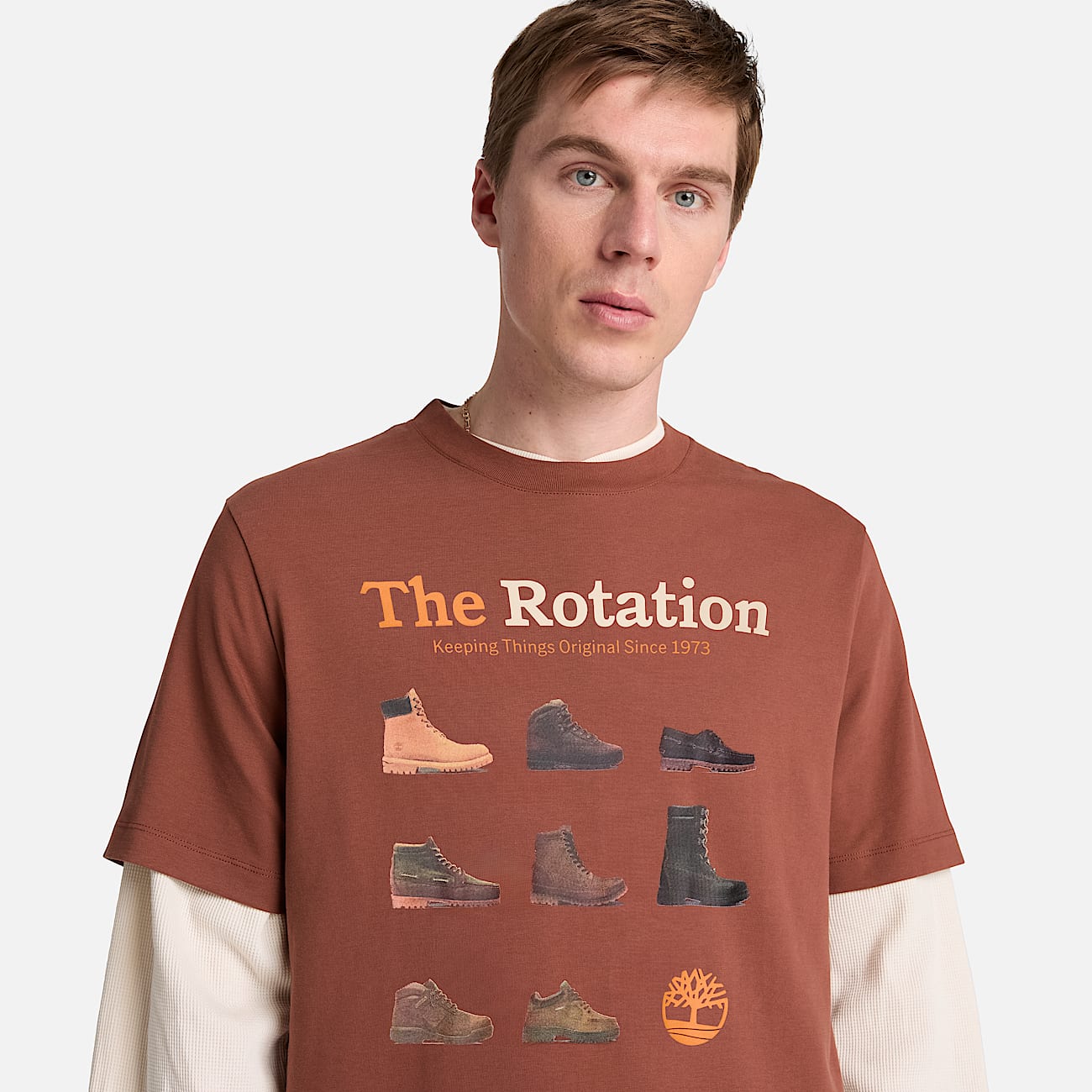 Mens Iconic Footwear ShortSleeve TShirt TBL Brown ALT3