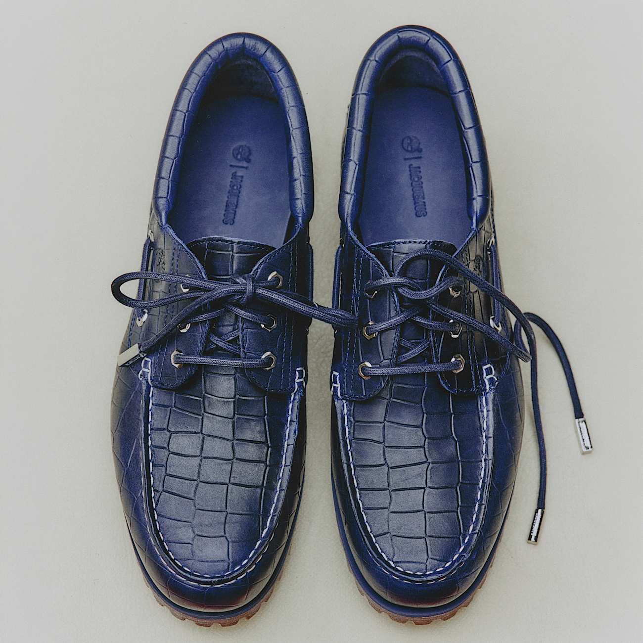 Timberland x Jacquemus Authentic Boat Shoe TBL Navy Croc Embossed ALTC