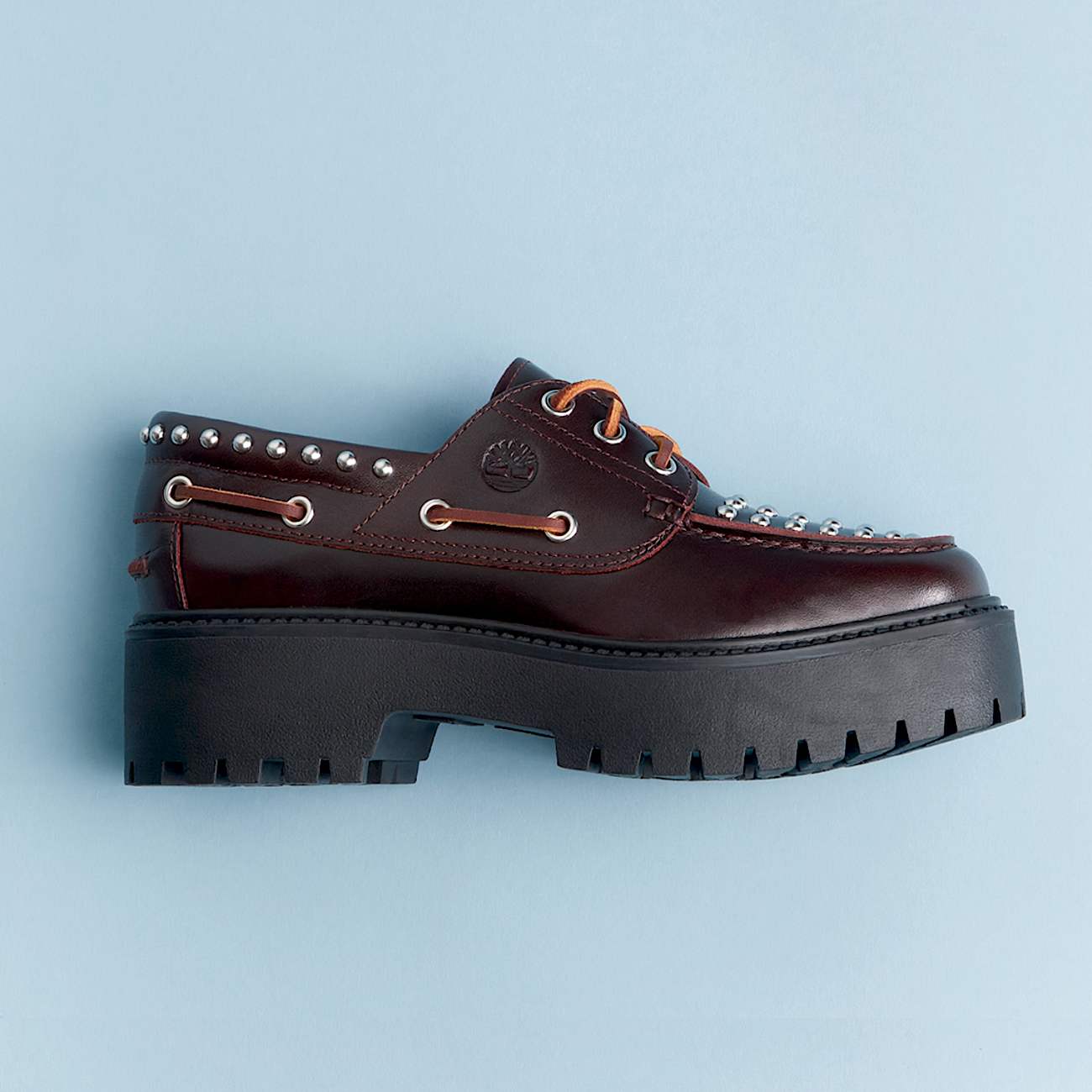 Womens Stone Street Platform Boat Shoe TBL Burgundy FullGrain ALTA