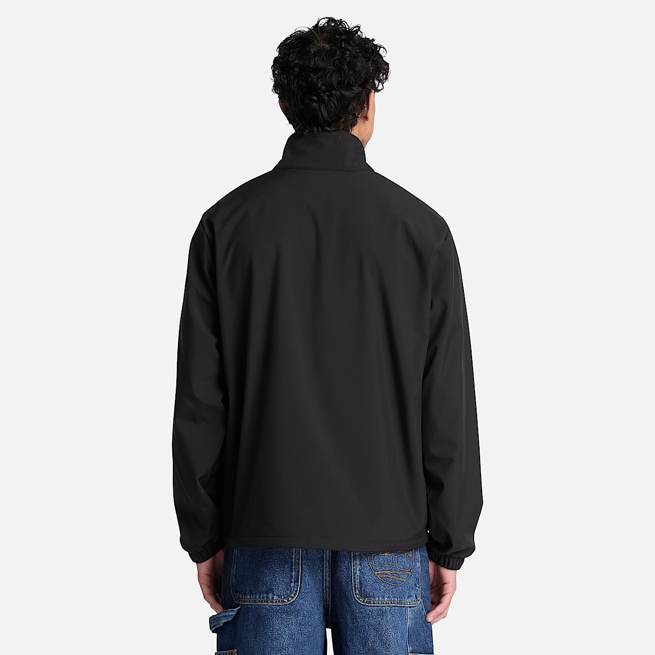Mens Windproof FullZip Softshell Jacket TBL Black ALT8
