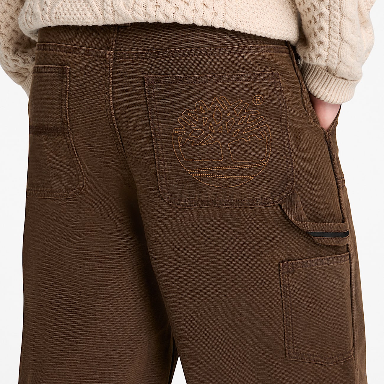 Mens Rindge Double Knee Canvas Carpenter Pant TBL Chicory Coffee Brown ALT3