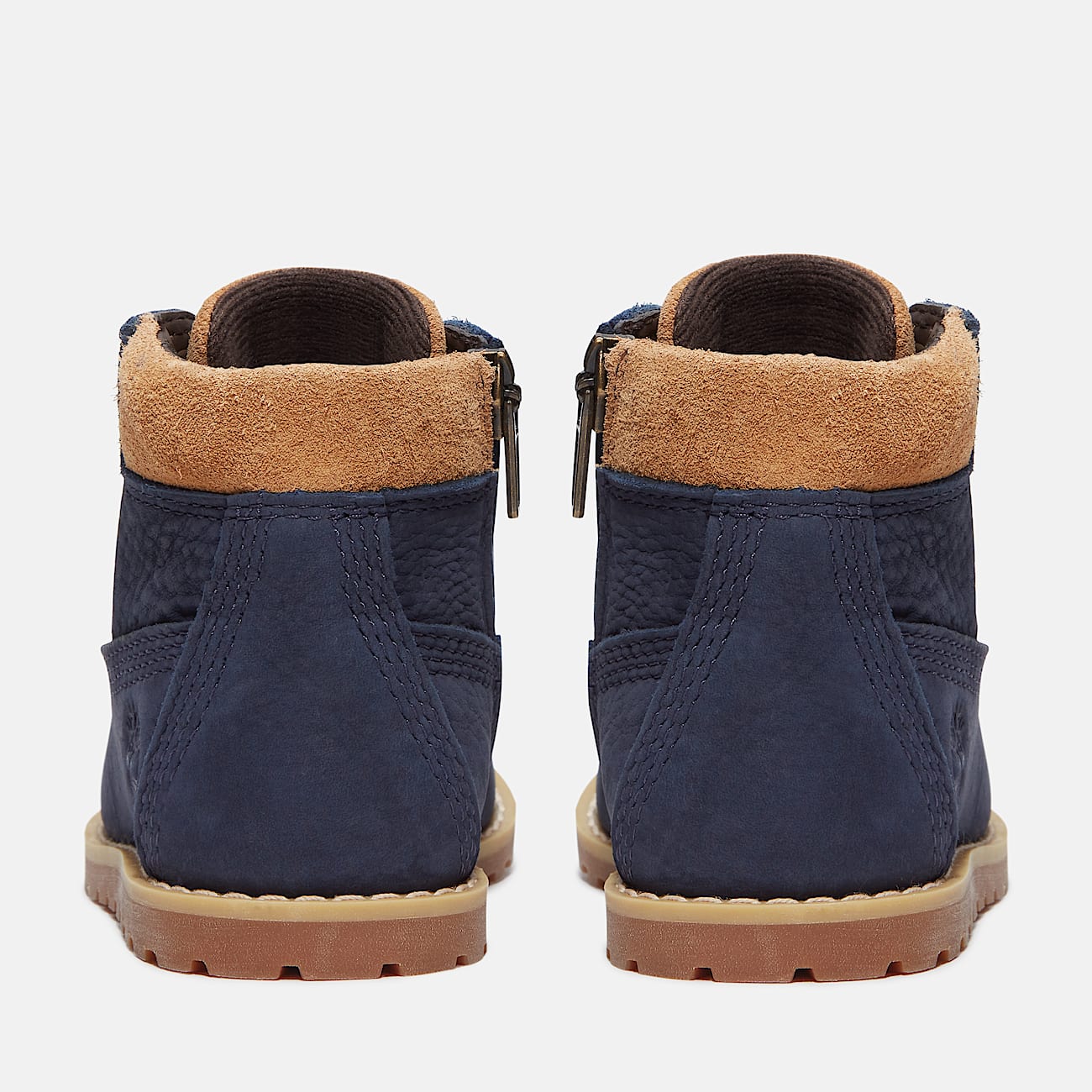 Toddler Pokey Pine SideZip Boot TBL Dark Blue NubuckMedium Brown ALT5