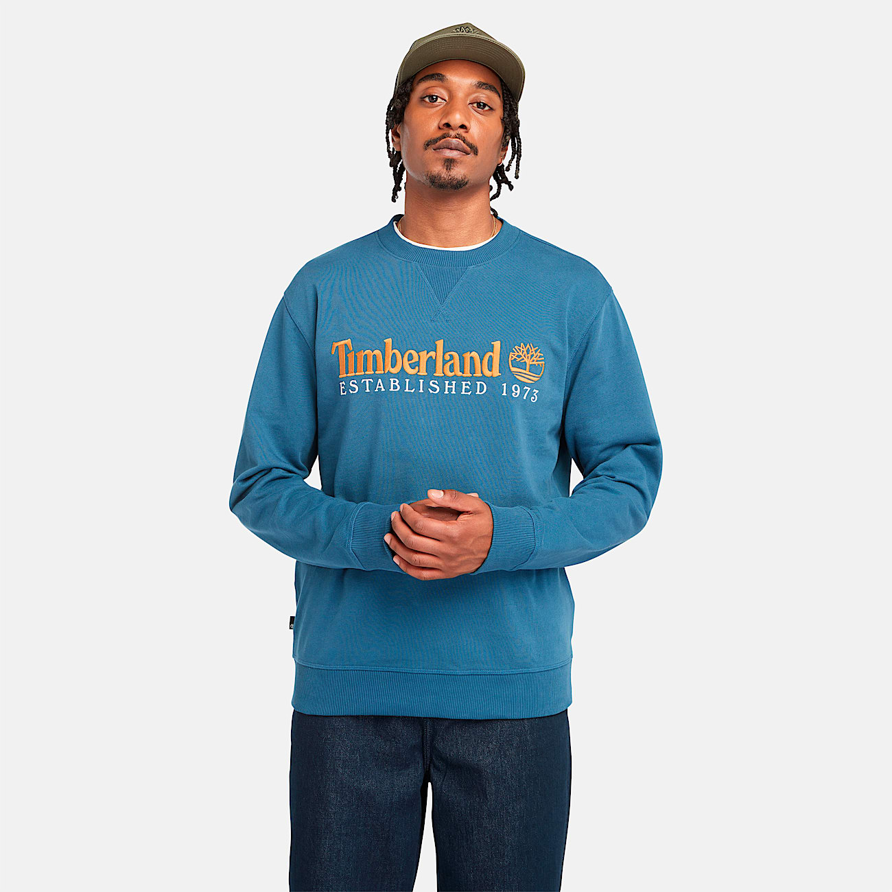Men's Established 1973 Embroidered Logo Crew Neck Sweatshirt - 1