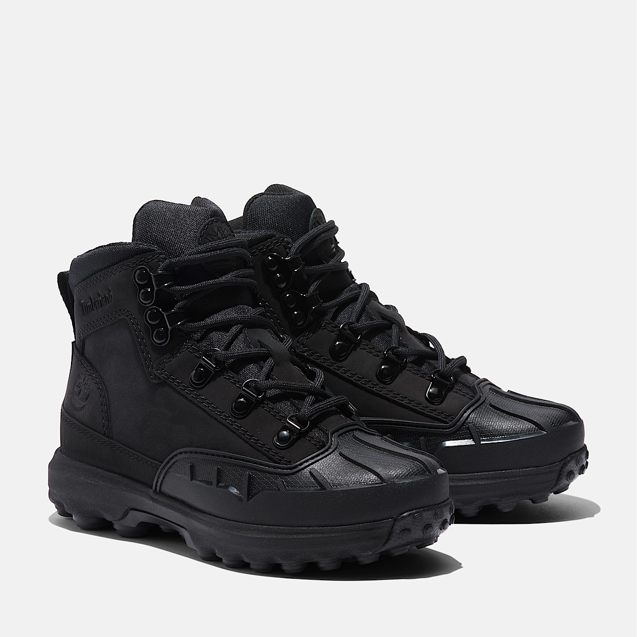 Youth Converge Rubber Toe Waterproof Boots - Black Nubuck | Timberland US