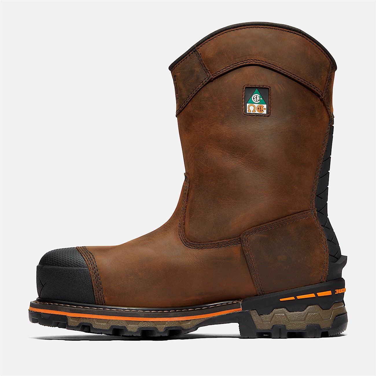Men's Boondock Waterproof Pull-On Comp-Toe Work Boot - 6