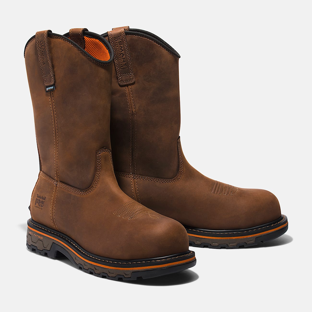 靴 timberland leather work boots Men's Morphix 6-Inch Comp-Toe Work Boots - Charcoal/Wheat