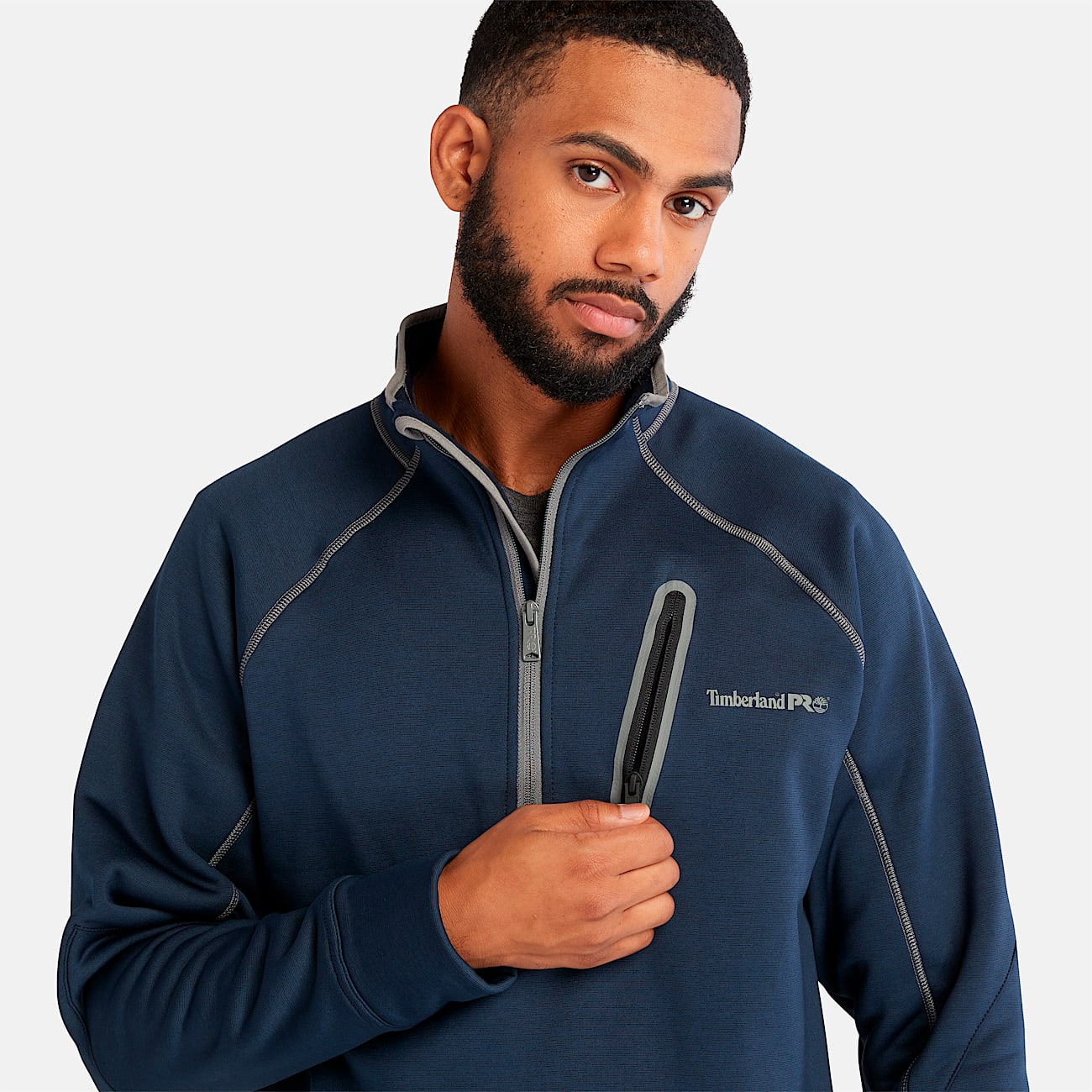 Men's Timberland PRO® Reaxion Quarter-Zip Athletic-Fit Fleece Jacket - 3