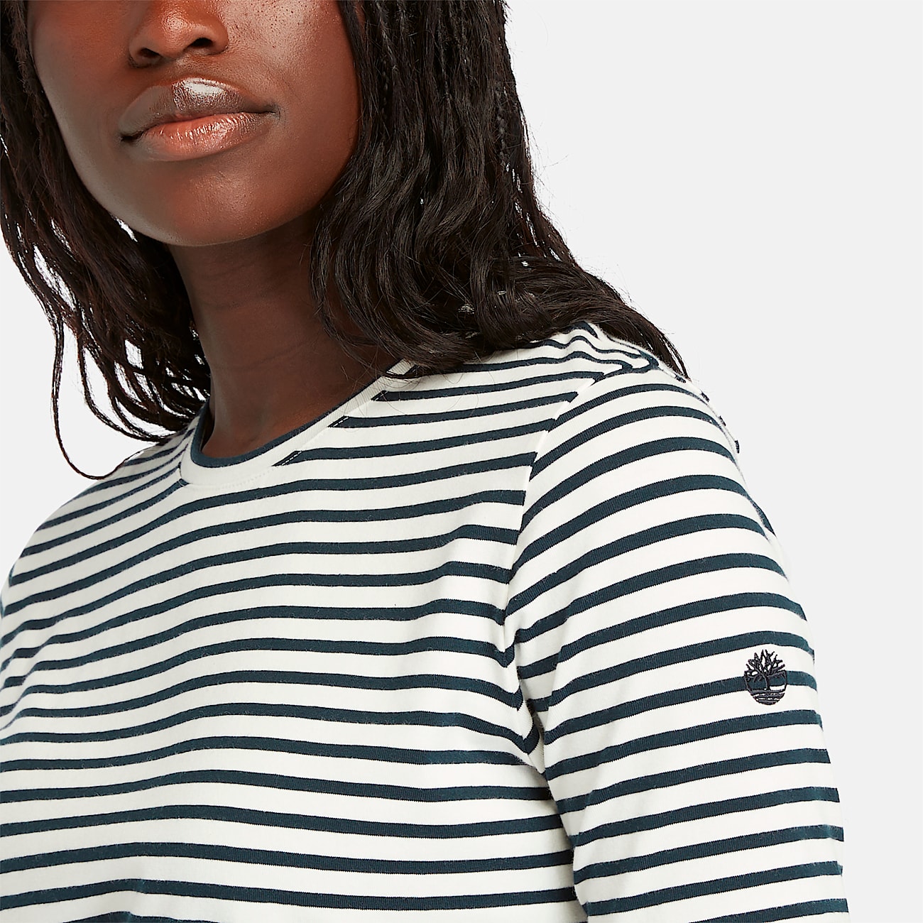 Women's Striped Short-Sleeve Baby T-Shirt