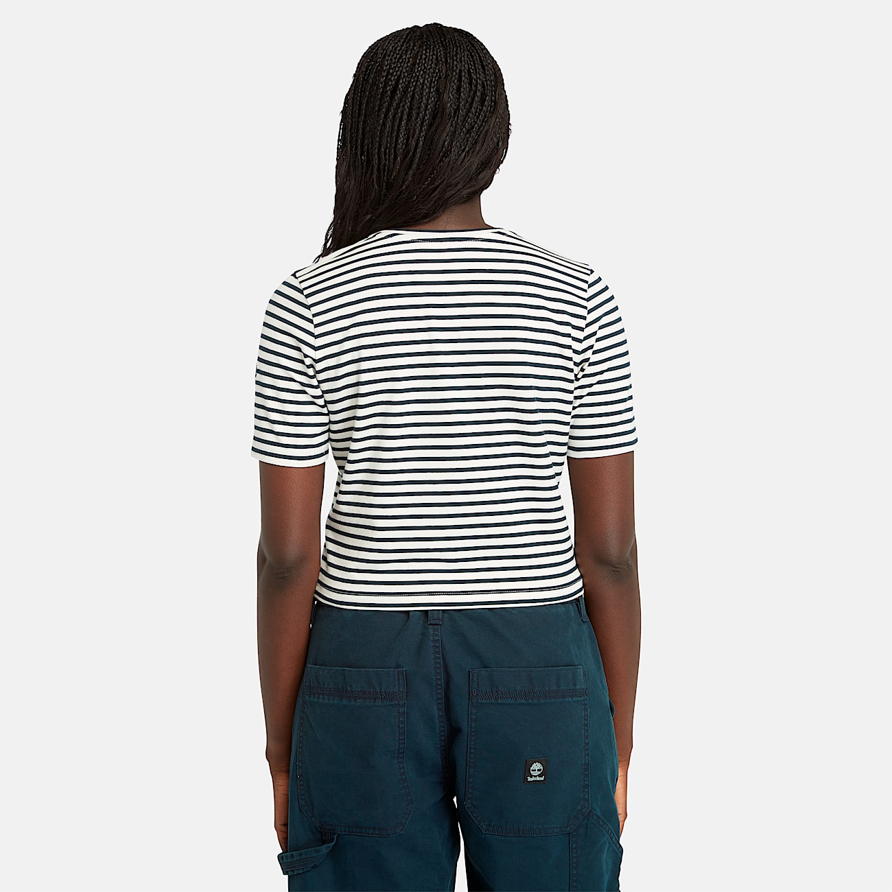 Women's Striped Short-Sleeve Baby T-Shirt