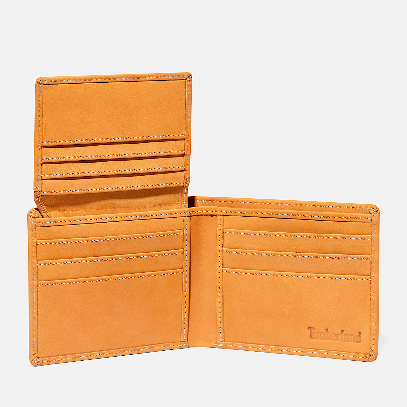Men's Oversized Logo Passcase Wallet Wheat | Timberland US