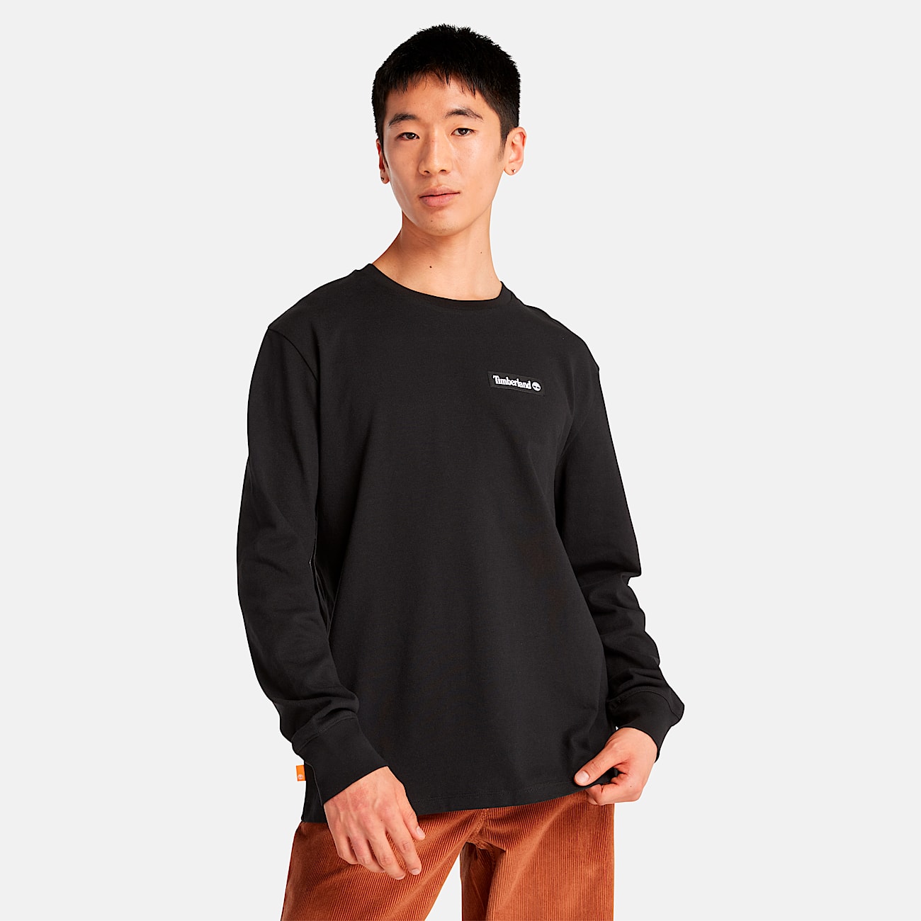 Long Sleeve Heavyweight Woven Badge T-Shirt - 1