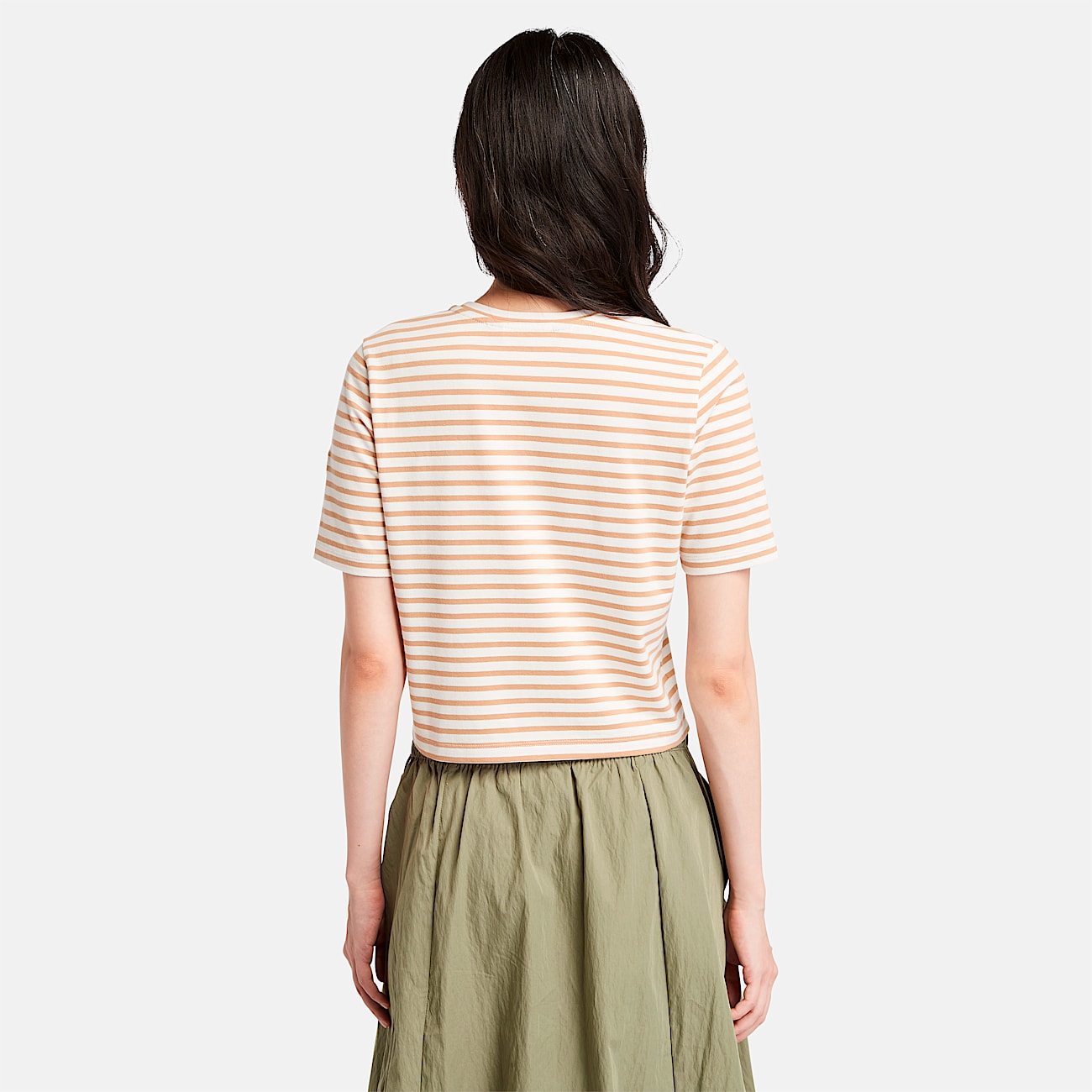 Women's Striped Short-Sleeve Baby T-Shirt