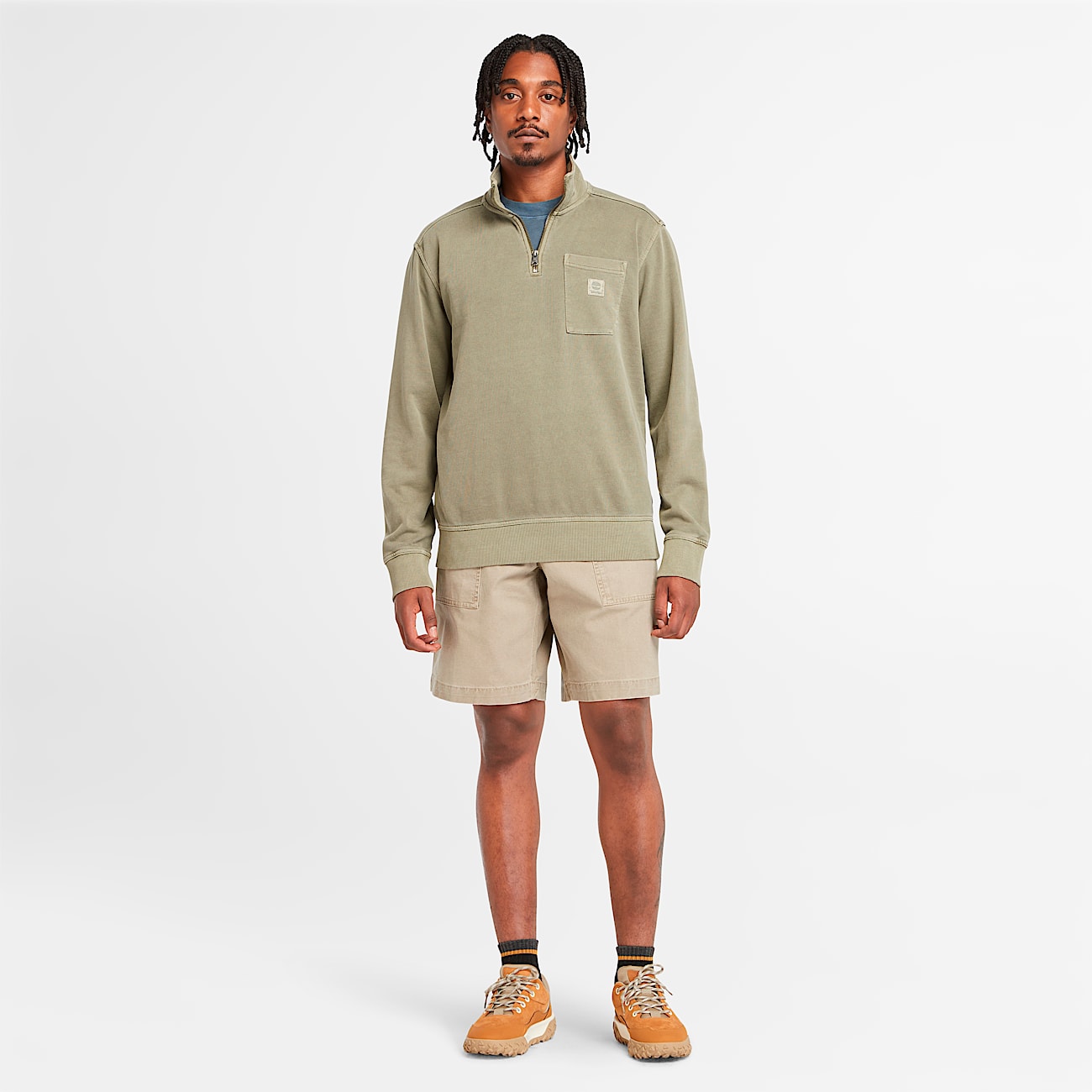 【年間ランキング6年連続受賞】 Men's Garment Dye Quarter-Zip Sweatshirt トップス