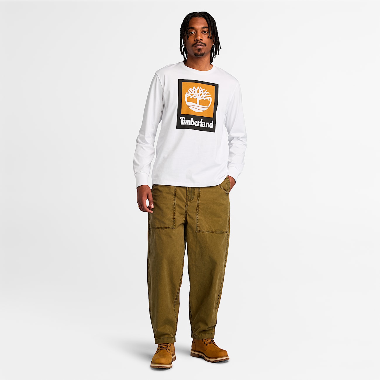 Men's Stack Logo Colored Long Sleeve T-Shirt - 2