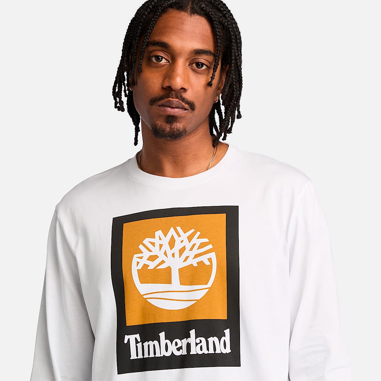 ★Timberland★ Stack Logo Colored 半袖 ロゴ Tシャツ black Square Stack Logo Short-Sleeve T-Shirt