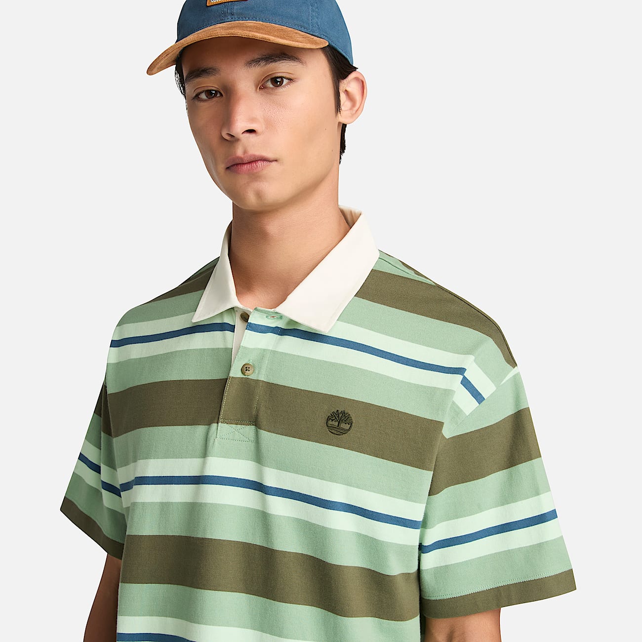 Men's Short-Sleeve Striped Rugby Polo
