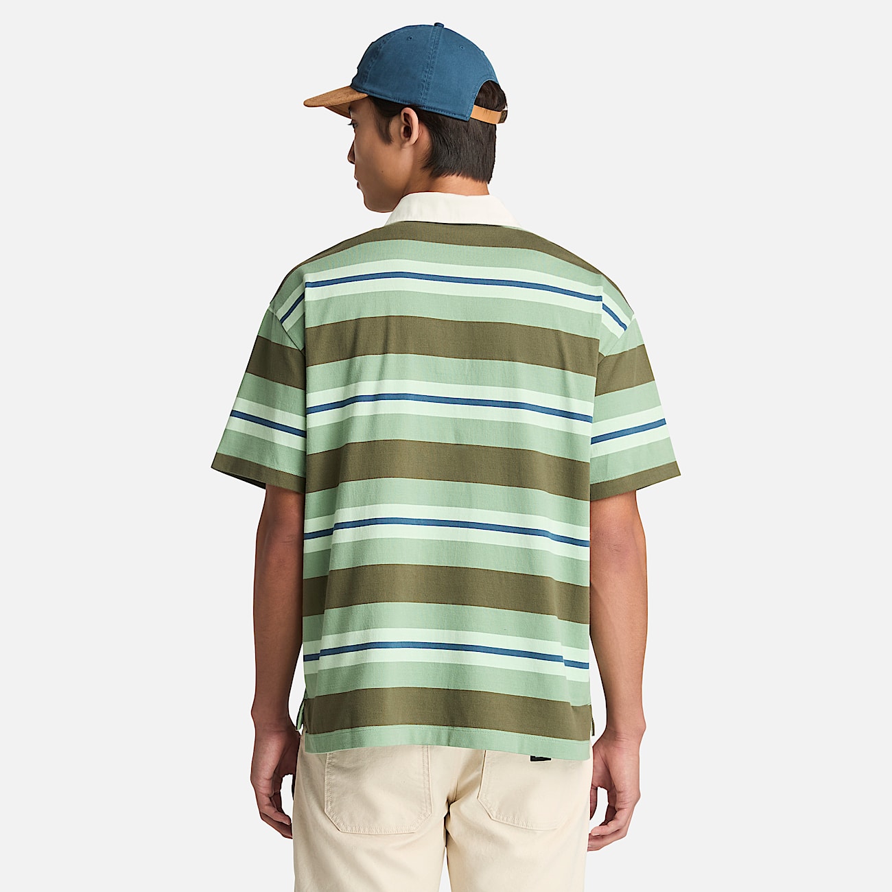 Men's Short-Sleeve Striped Rugby Polo