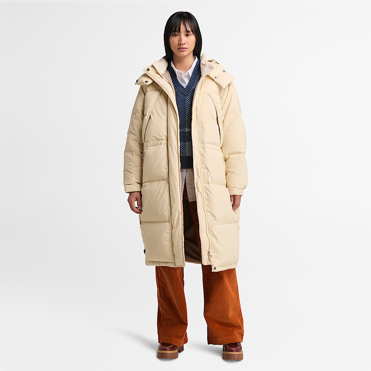 Timberland Women's Howker Recycled Down Puffer Long Parka Medium retail  $300