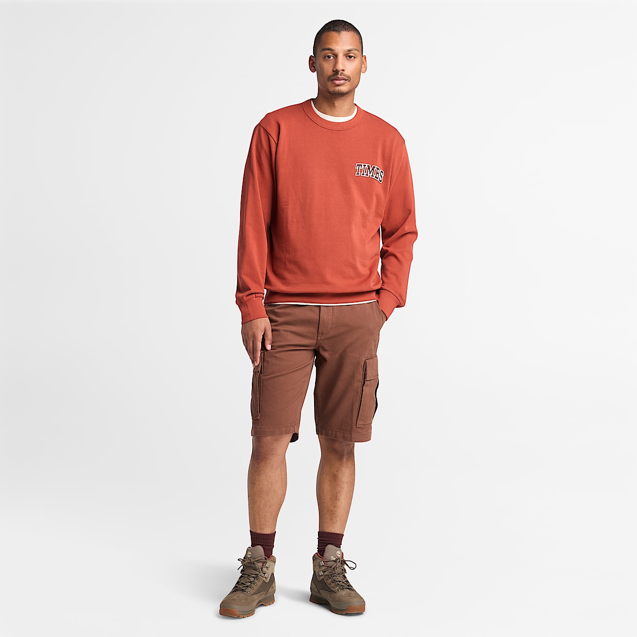 Men's Front Timbs Graphic Crew Neck Sweatshirt - 2