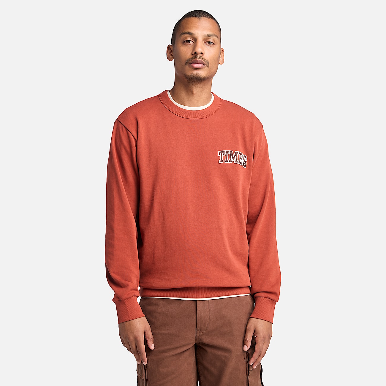 Men's Front Timbs Graphic Crew Neck Sweatshirt - 1