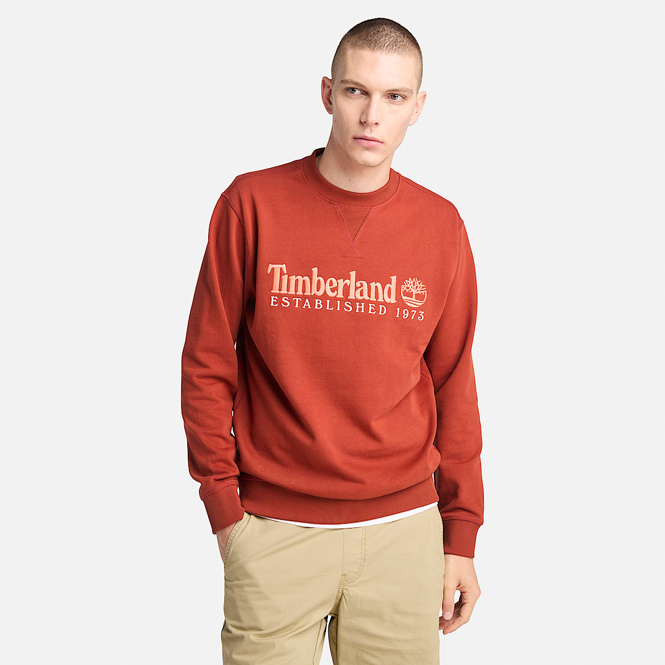 Men's Established 1973 Embroidered Logo Crew Neck Sweatshirt - 1