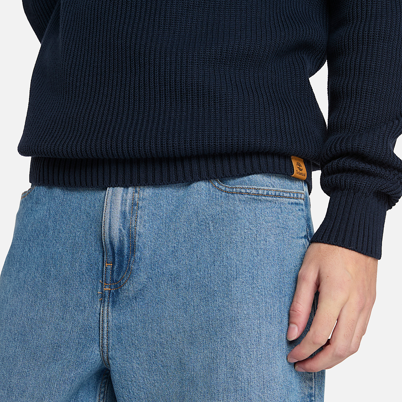 Men's Raglan Sleeve Ribbed Sweater - 3