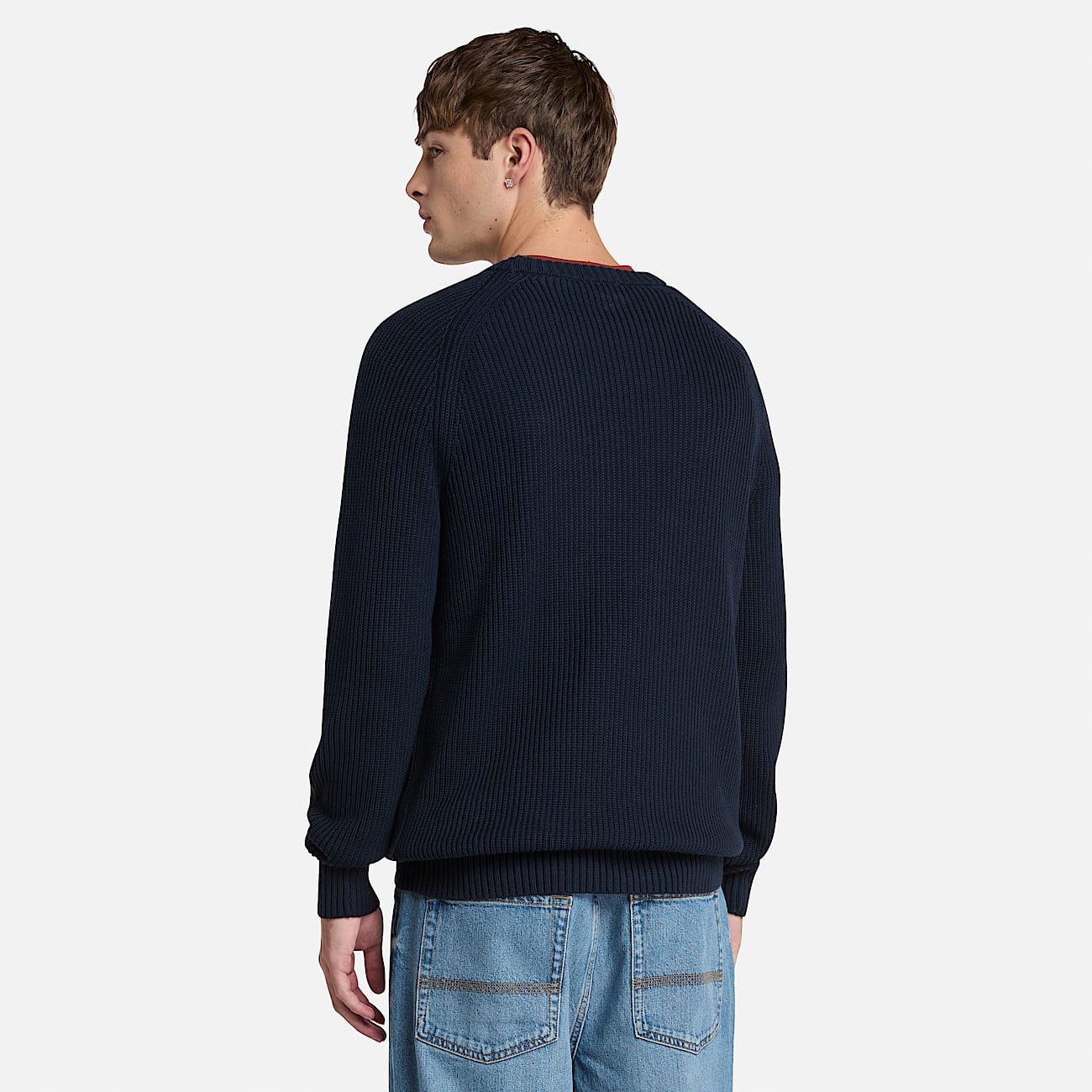 Men's Raglan Sleeve Ribbed Sweater - 4
