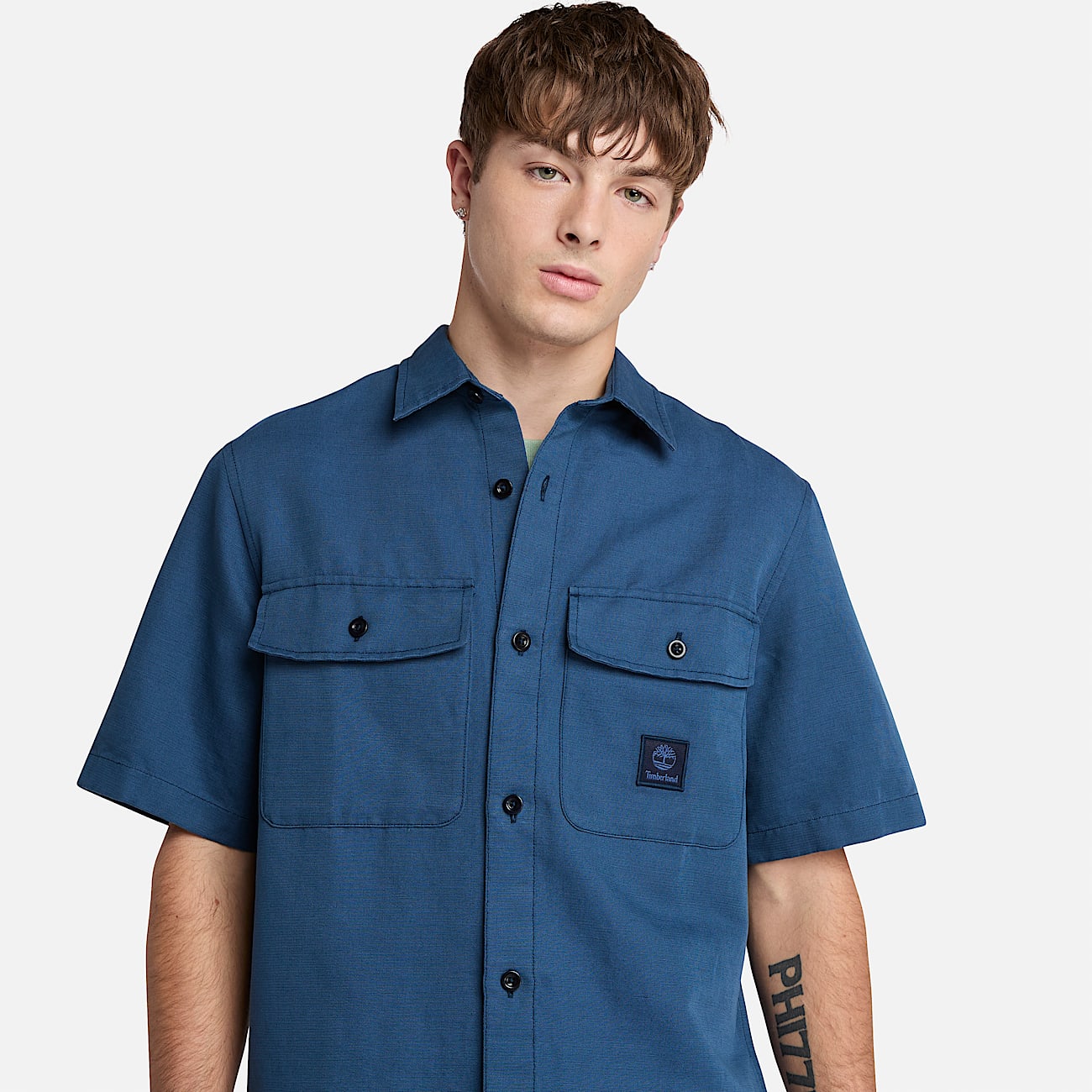 Men's Cotton Linen Utility Overshirt