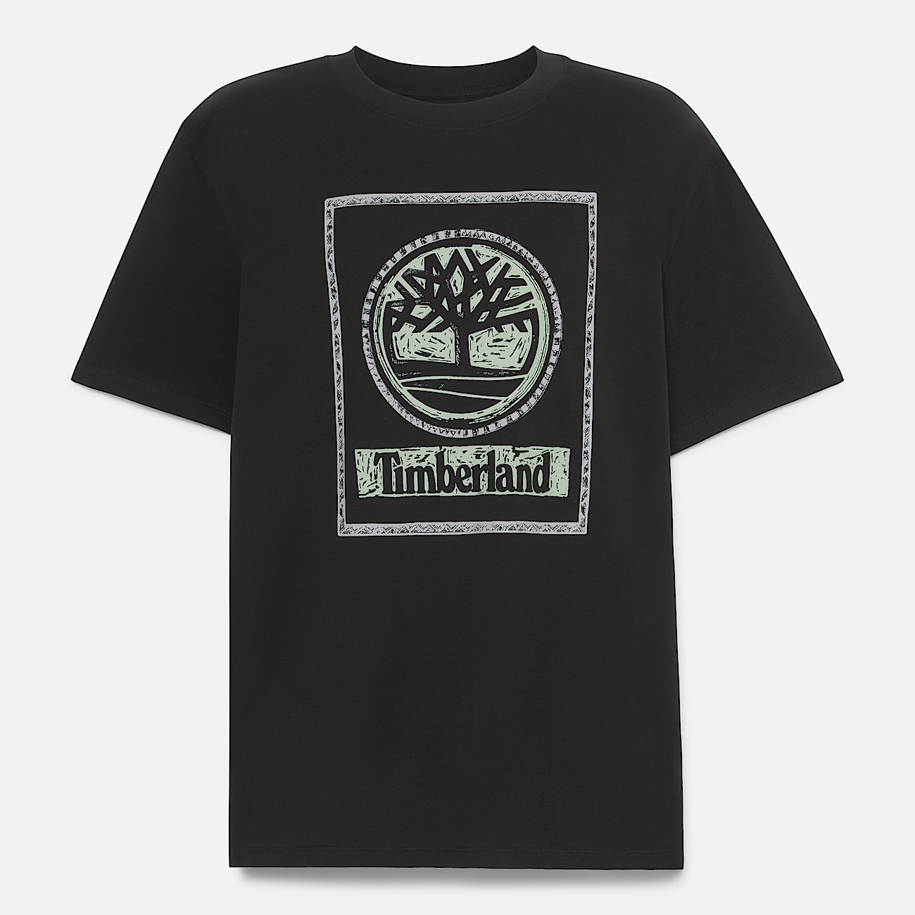 ★Timberland★ Stack Logo Colored 半袖 ロゴ Tシャツ black Men's Front Seasonal Stack Logo T-Shirt