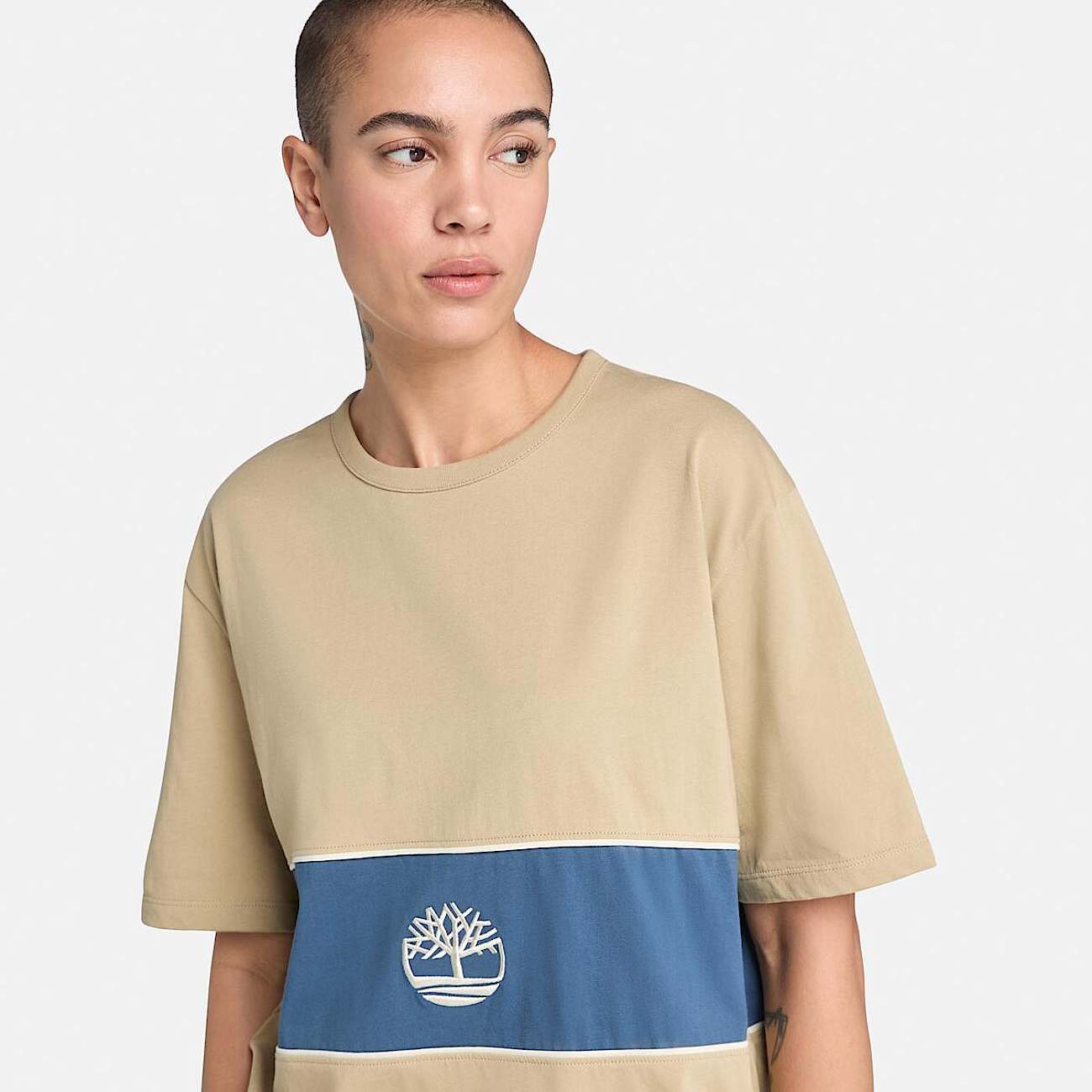 Cut-and-Sew Short-Sleeve T-Shirt