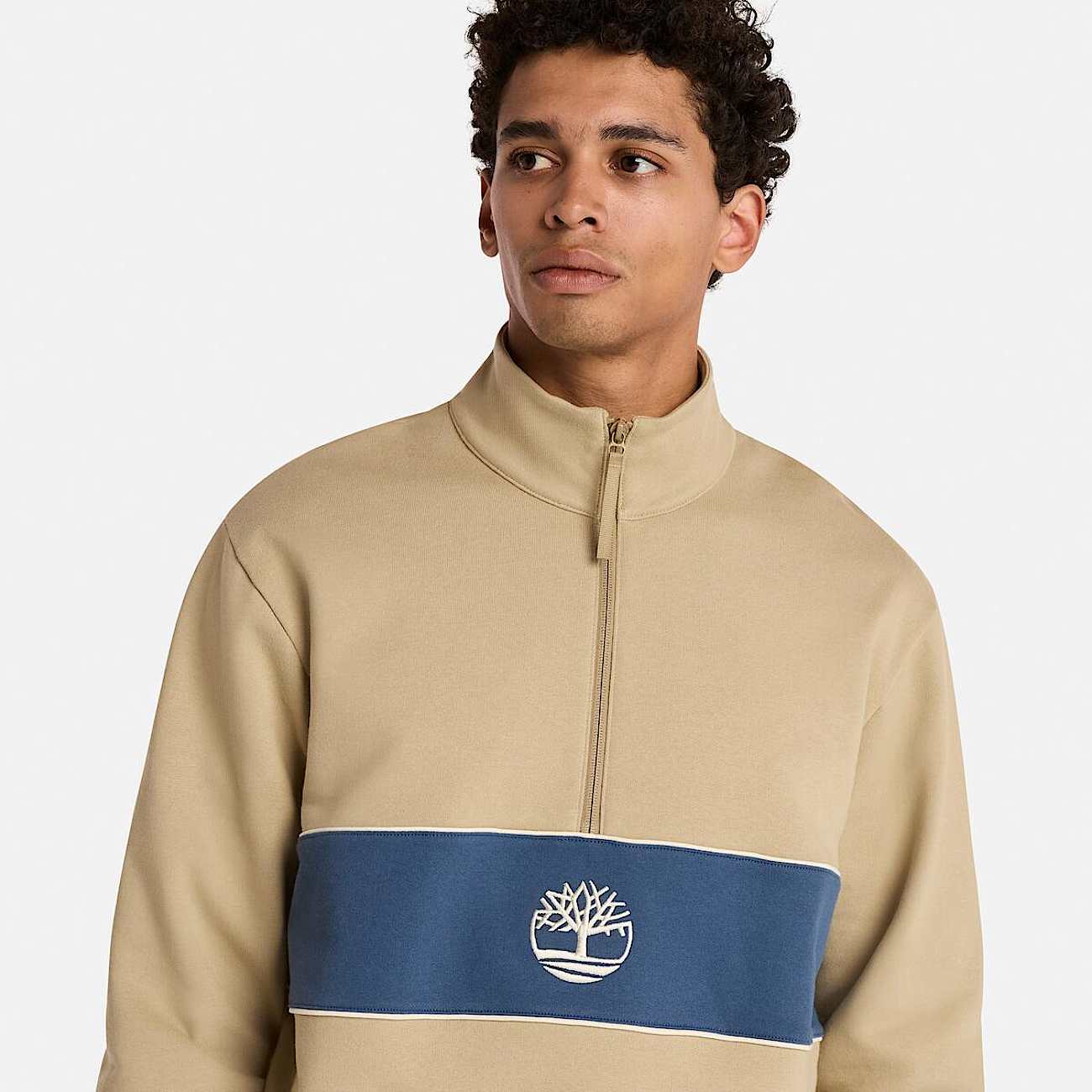 Cut-and-Sew Quarter-Zip Sweatshirt - 4