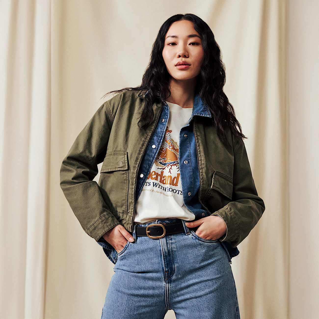 Chamarra para mujer Strafford Washed Canvas