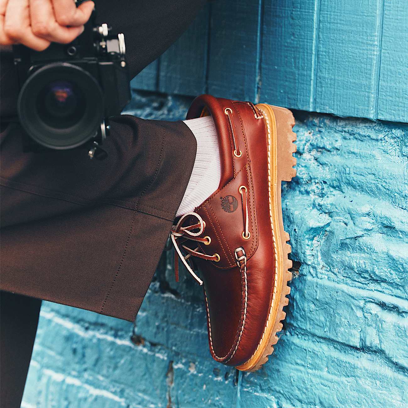Men's Timberland® Authentic 3-Eye Lug Handsewn Boat Shoe