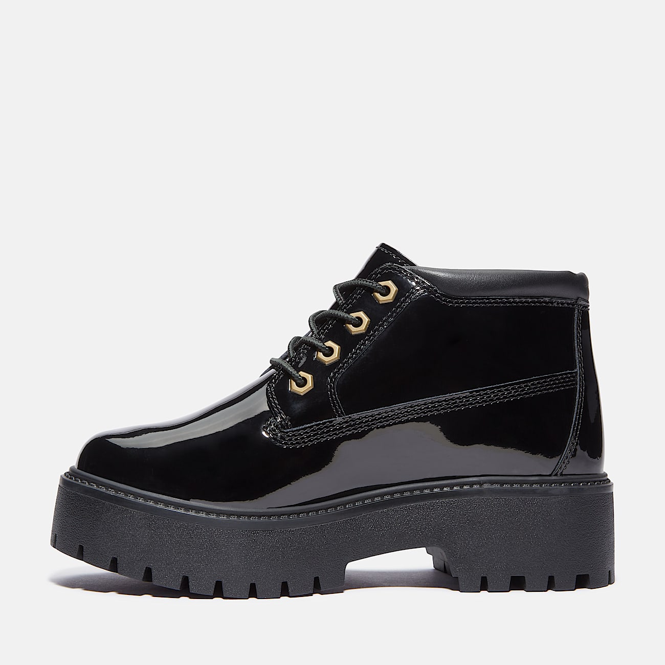 Women's Patent Leather Stone Street Platform Chukka - 6