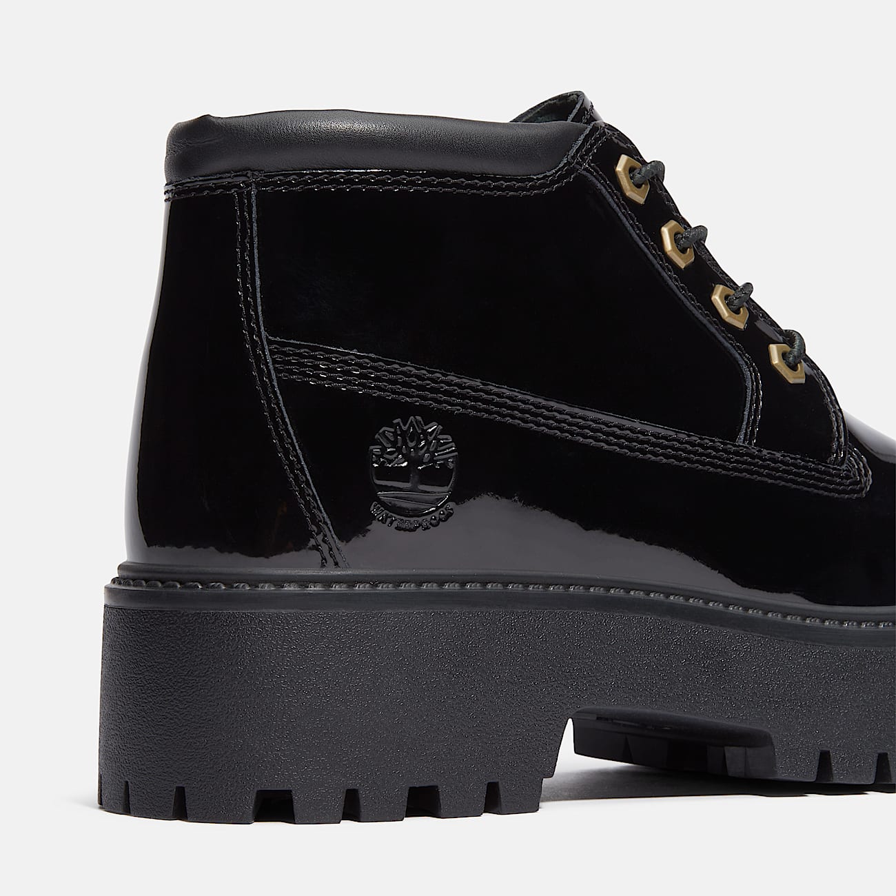 Women's Patent Leather Stone Street Platform Chukka - 7