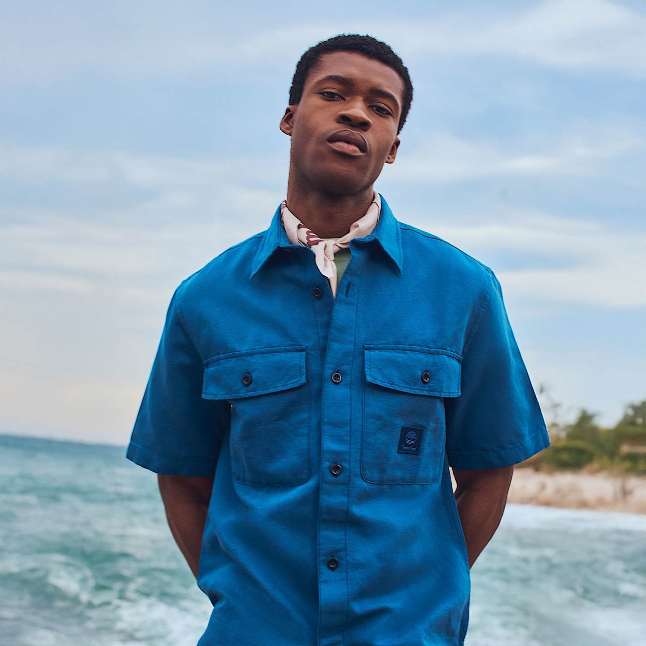 Men's Cotton Linen Utility Overshirt