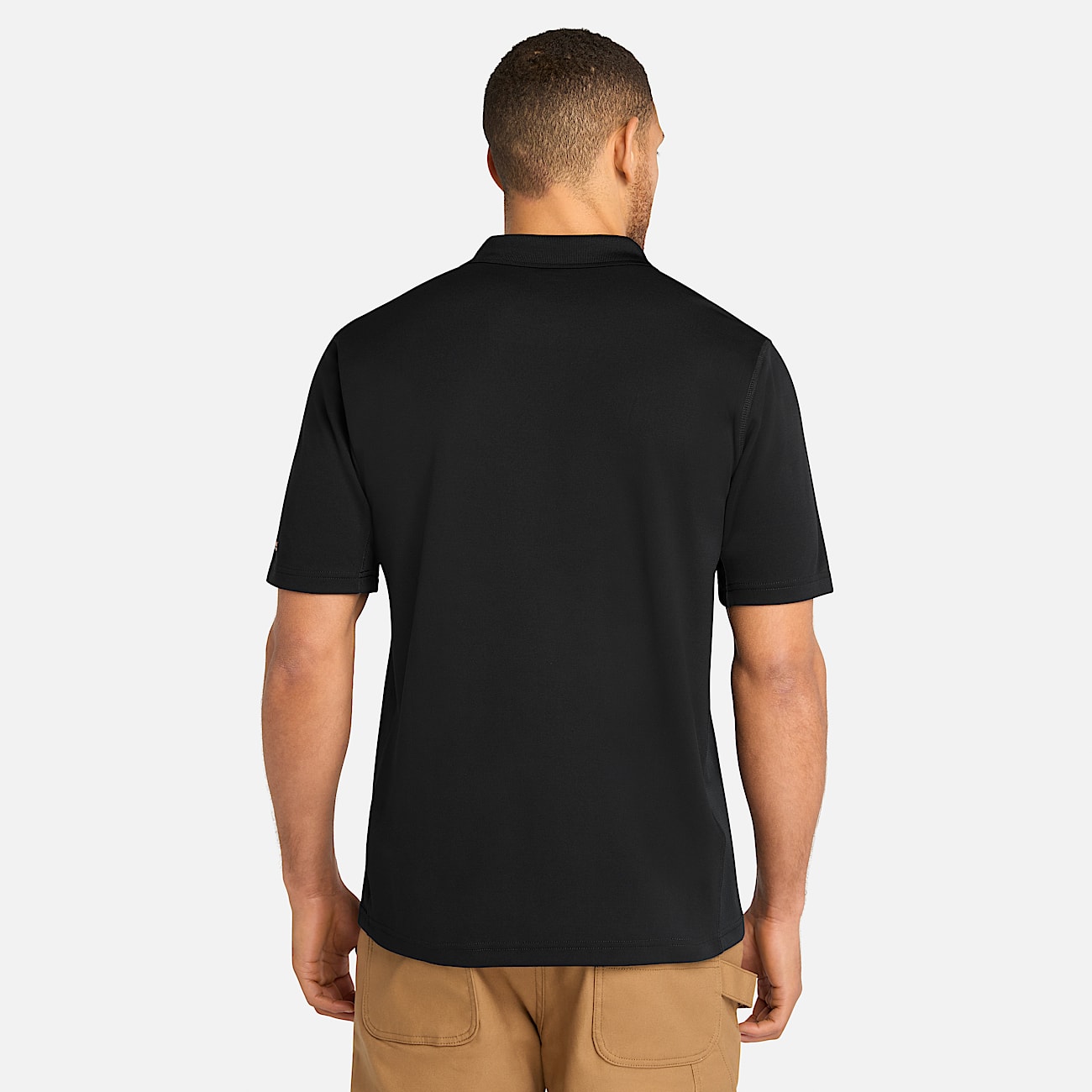 Tシャツ・カットソー GOLDEN  Men Polo Shirts GMP01220P000593 90100 BLACK Y&R Men Golden Zipper Polo Shirt Faux Leather Bottom - Black