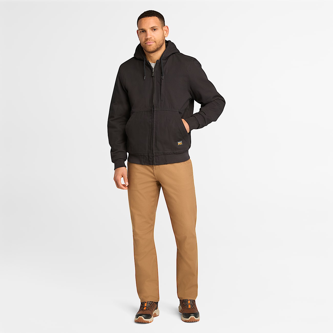 Men's Timberland PRO® Gritman Fleece-Lined Hooded Canvas Jacket - 2