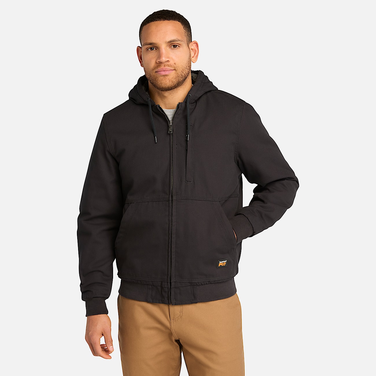Men's Timberland PRO® Gritman Fleece-Lined Hooded Canvas Jacket - 1