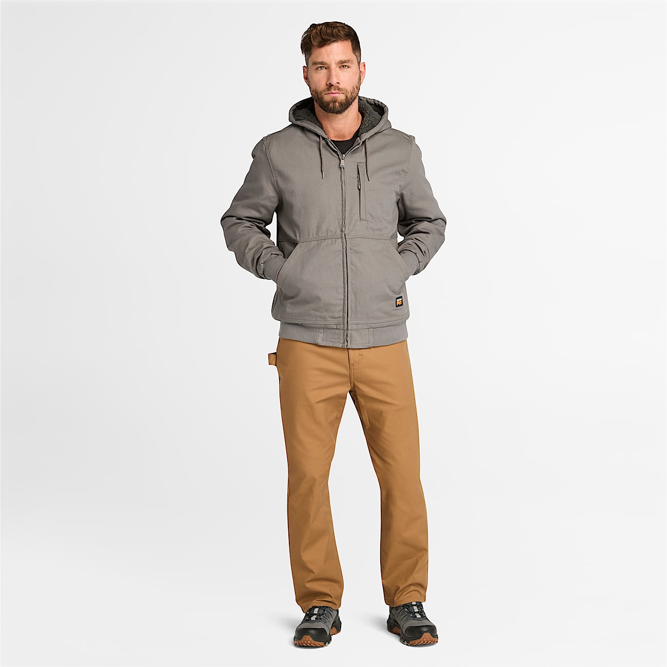 Men's Timberland PRO® Gritman Fleece-Lined Hooded Canvas Jacket - 2